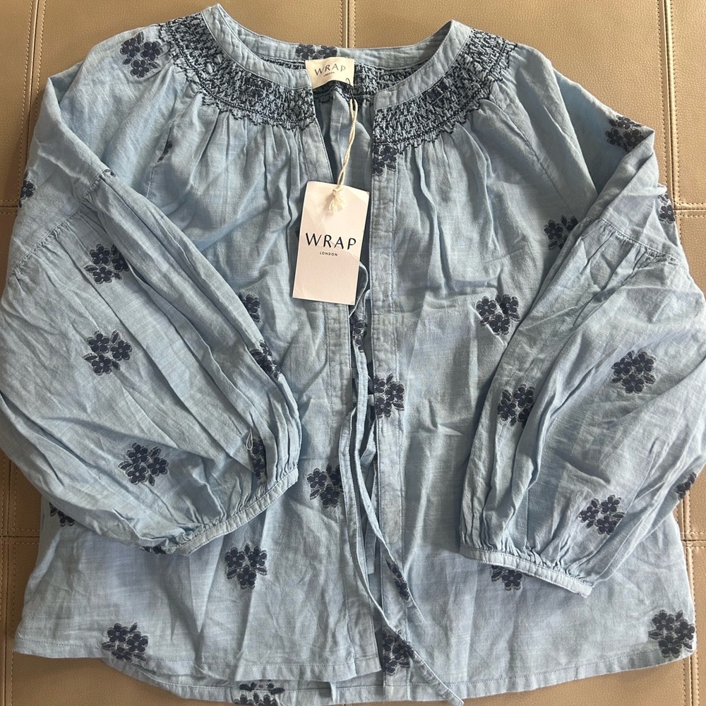NWT WRAP London blouse 100% cotton size 4 original price $198 new with tag - Picture 5 of 8